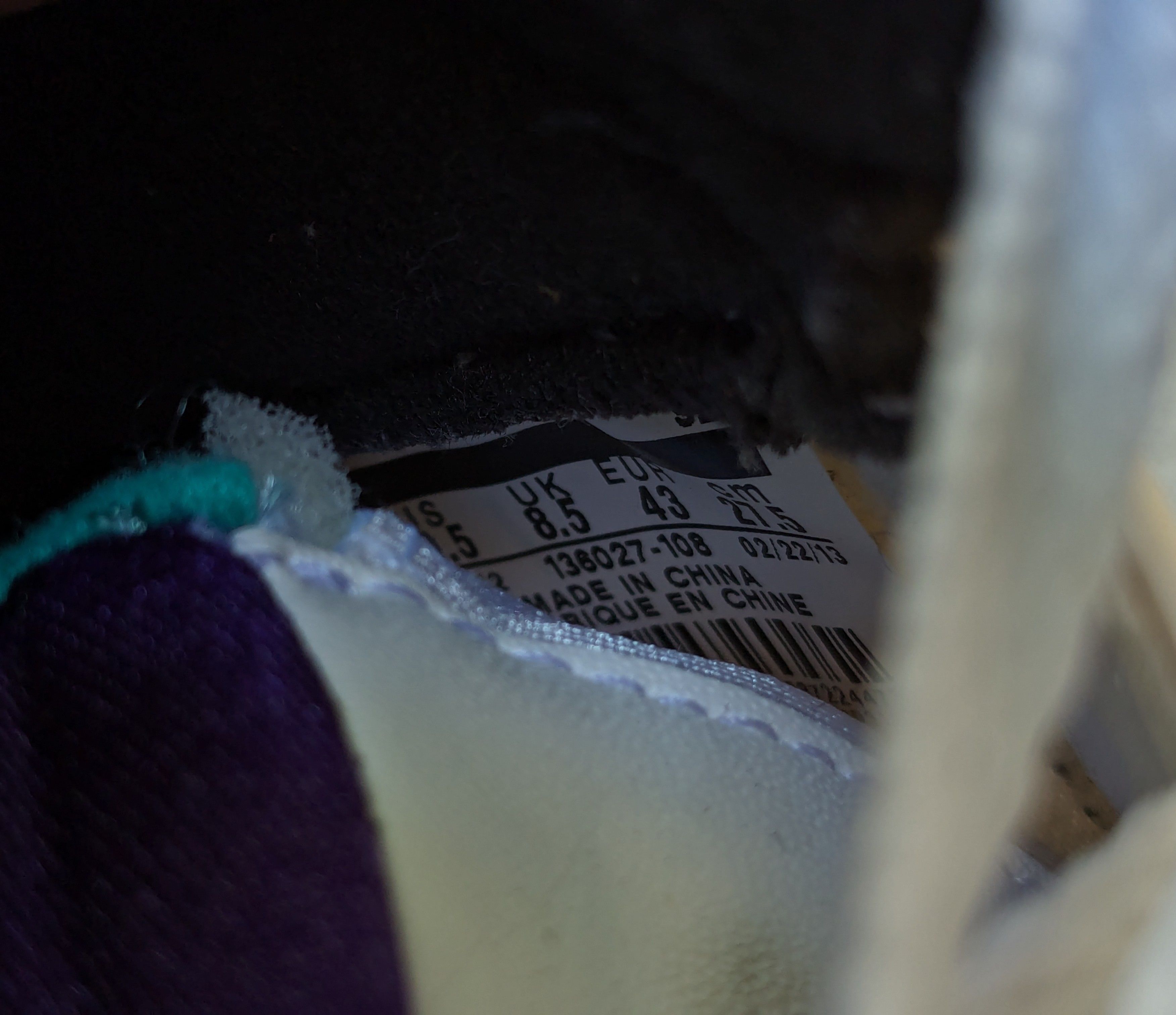 Jordan Brand Nike Air Jordan 5 Retro Grape 2013 White Purple 136027-108 Size US 9.5 / EU 42-43 - 5 Thumbnail