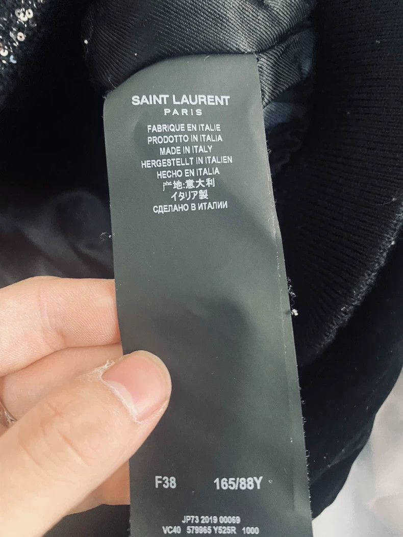 Yves Saint Laurent saint laurent 19 FW baby's breath velvet rhinestone basebal Size XS / US 0-2 / IT 36-38 - 4 Thumbnail