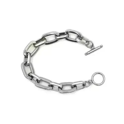 Other Link Chain Bracelet 2000s Chrome Y2K Punk Skater Grunge Size ONE SIZE - 4 Thumbnail