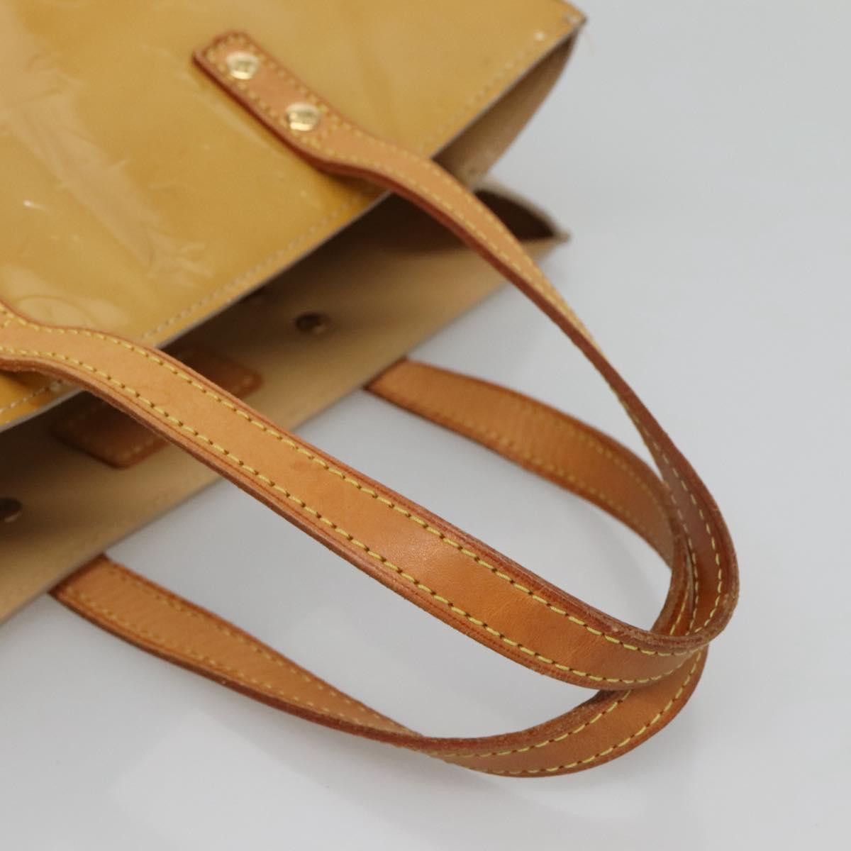 Louis Vuitton LOUIS VUITTON Monogram Vernis Reade MM Hand Bag Beige M91141 Size ONE SIZE - 7 Thumbnail