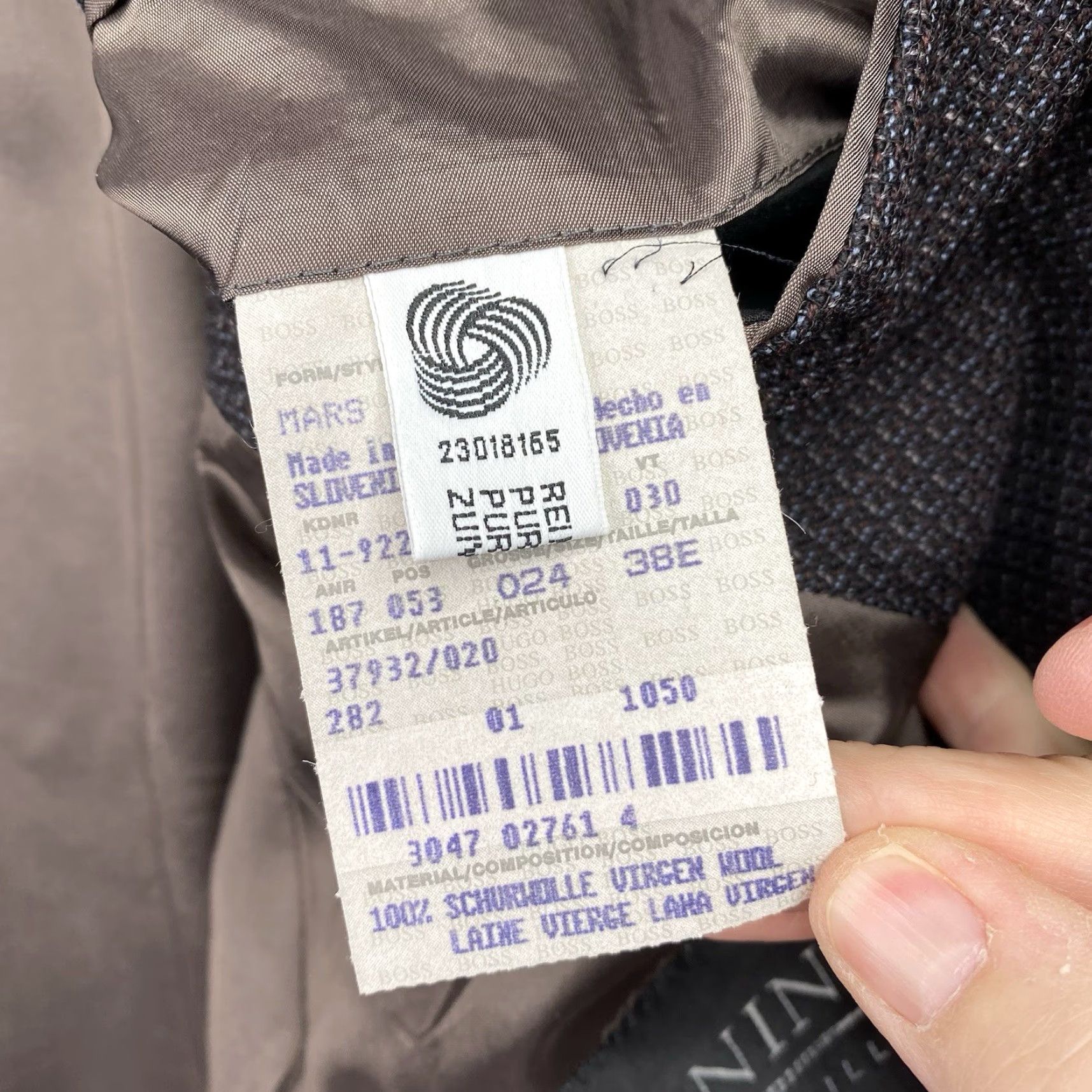 Hugo Boss HUGO BOSS Blazer Jacket Single-Breasted 3-Button Brown Wool 38R Men Vintage No Notch Lapel Size 38R - 4 Thumbnail