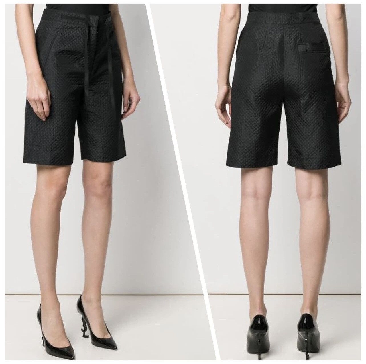Dior Christian Dior Silk Quilted Bermuda Shorts Size 28" / US 6 / IT 42 - 2 Thumbnail