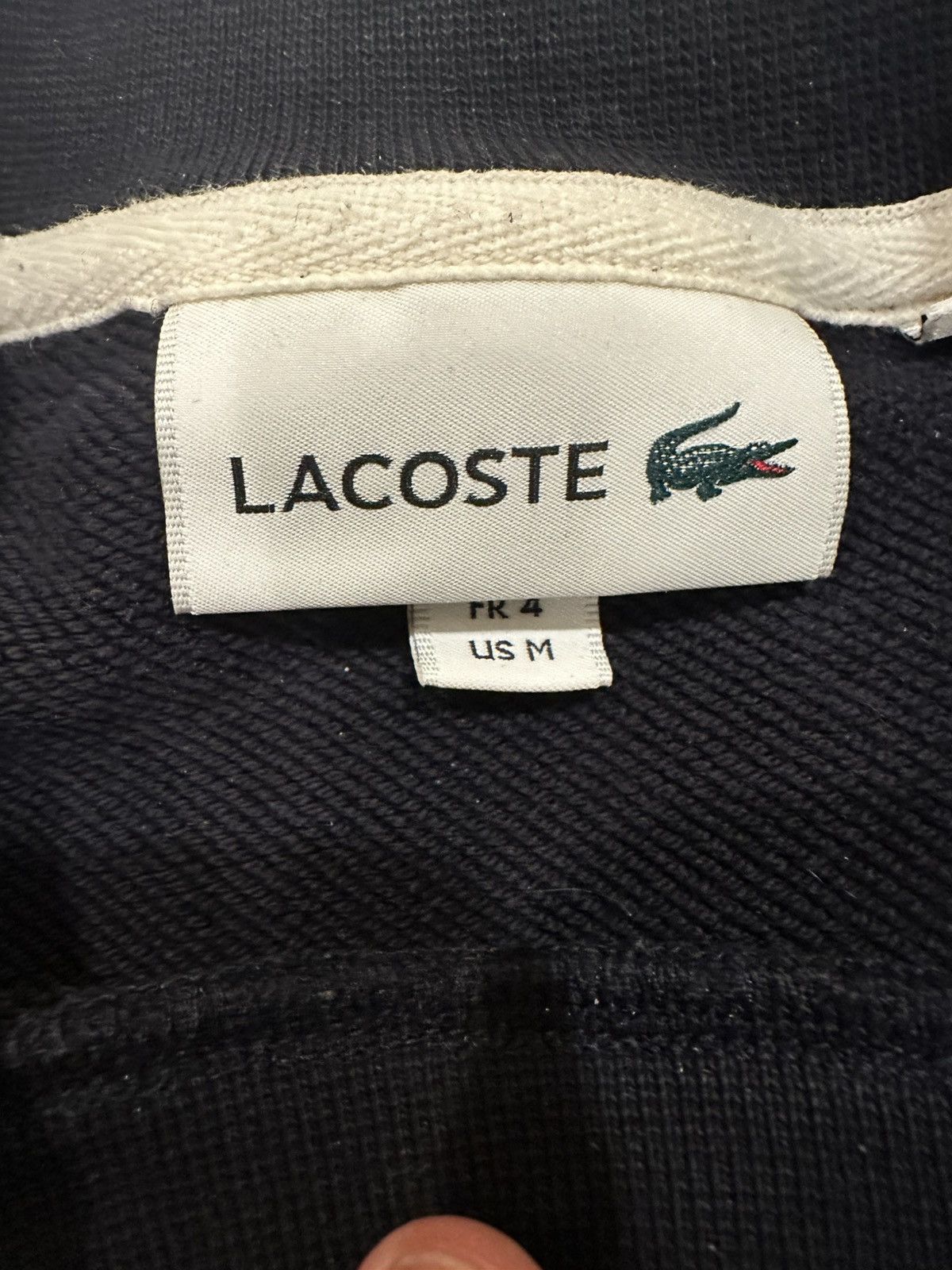 Lacoste Navy Lacoste Crewneck With Crocodile Design Size US M / EU 48-50 / 2 - 3 Thumbnail