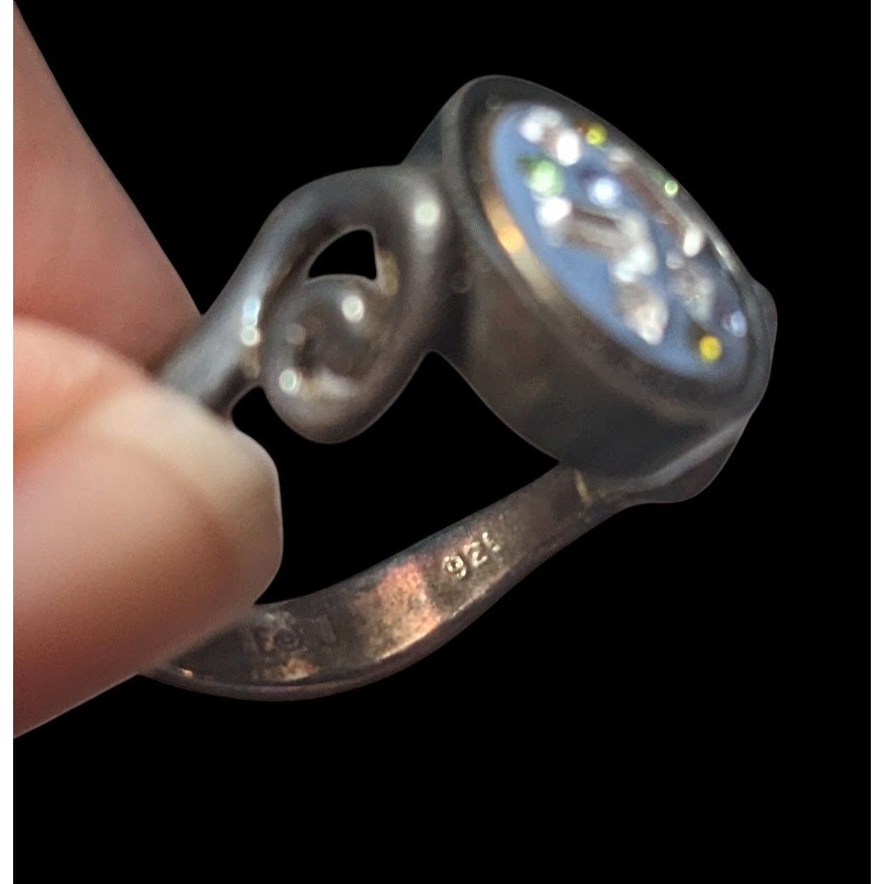 Other Spooky Gothic Kameleon Sterling Silver Ring with Removeable/ Size ONE SIZE - 14 Thumbnail