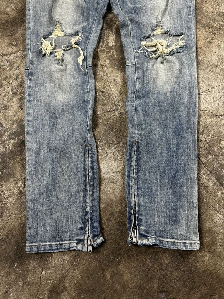 Japanese Brand OMG Dope Collection Distressed Skinny Biker Jeans Size US 36 / EU 52 - 2 Thumbnail