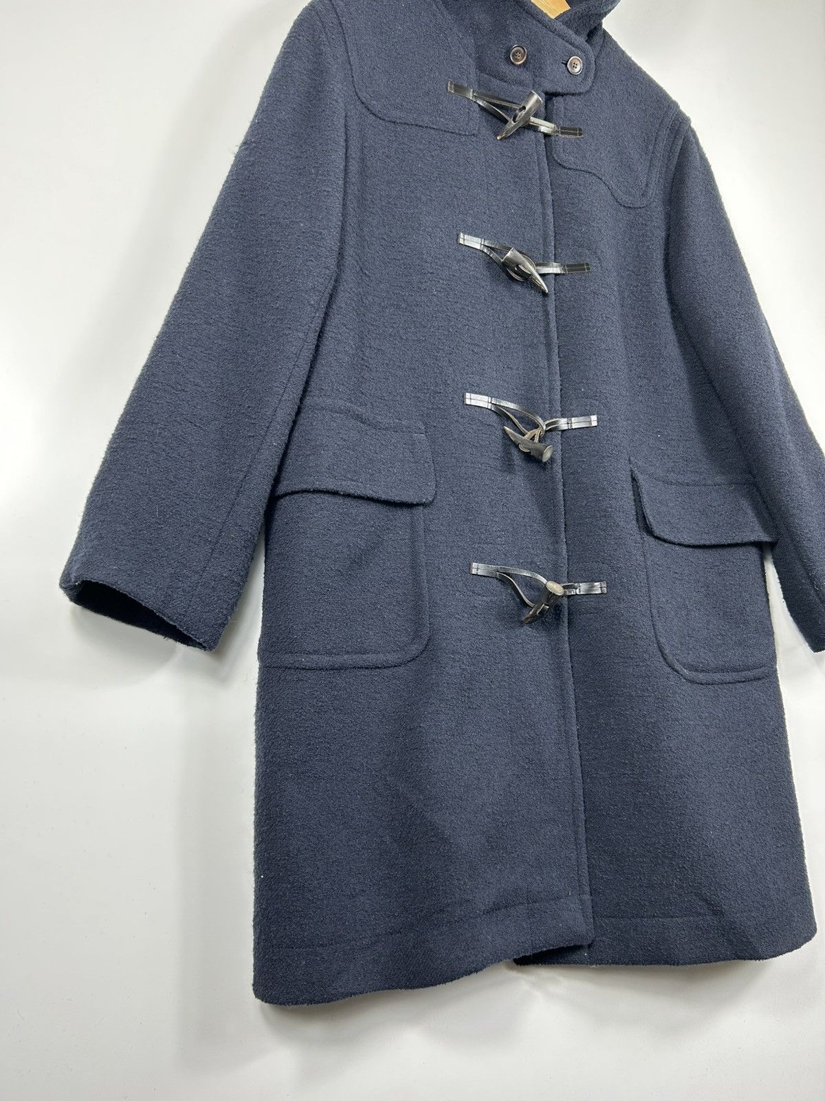 Vintage ⚡️Vintage New Yorker Hooded Wool Duffle Long Coat Jacket Size US L / EU 52-54 / 3 - 4 Thumbnail