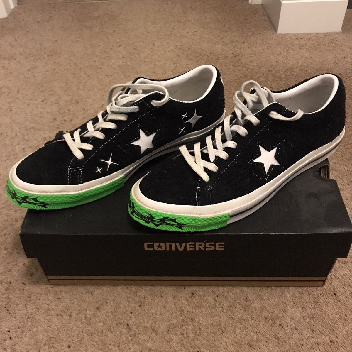 image of Yung Lean Toxic One Star Converse Shoes in Black, Men's (Size 11)