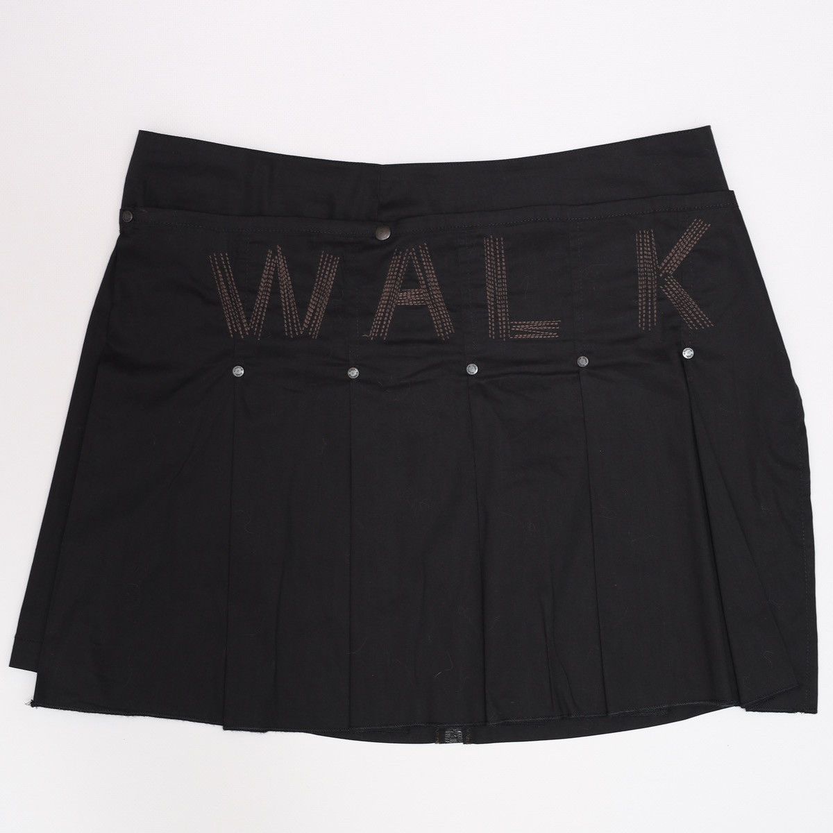 Cop Copine Cop Copine Vintage Black Skirt Walk with belt Cotton blend Size 27" / US 4 / IT 40 - 5 Thumbnail