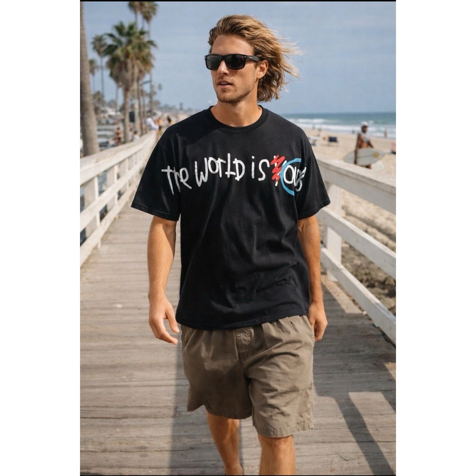 Other After School Special Size XL Black Tee The World Is Ours Size US XL / EU 56 / 4 - 1 Thumbnail