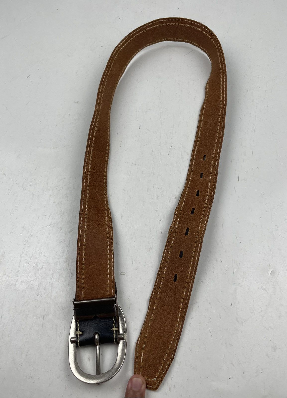 Japanese Brand × Seditionaries rare design two layer leather belt tc39 Size 32 - 4 Thumbnail