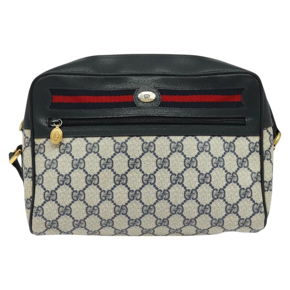 Gucci GUCCI GG Supreme Sherry Line Shoulder Bag Pvc Navy Gold 001 Size ONE SIZE - 2 Thumbnail