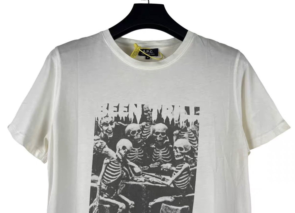 A.P.C. A.P.C. × Kanye West × BeenTrill Flocked Short Sleeve Tee J31 Size US M / EU 48-50 / 2 - 3 Thumbnail