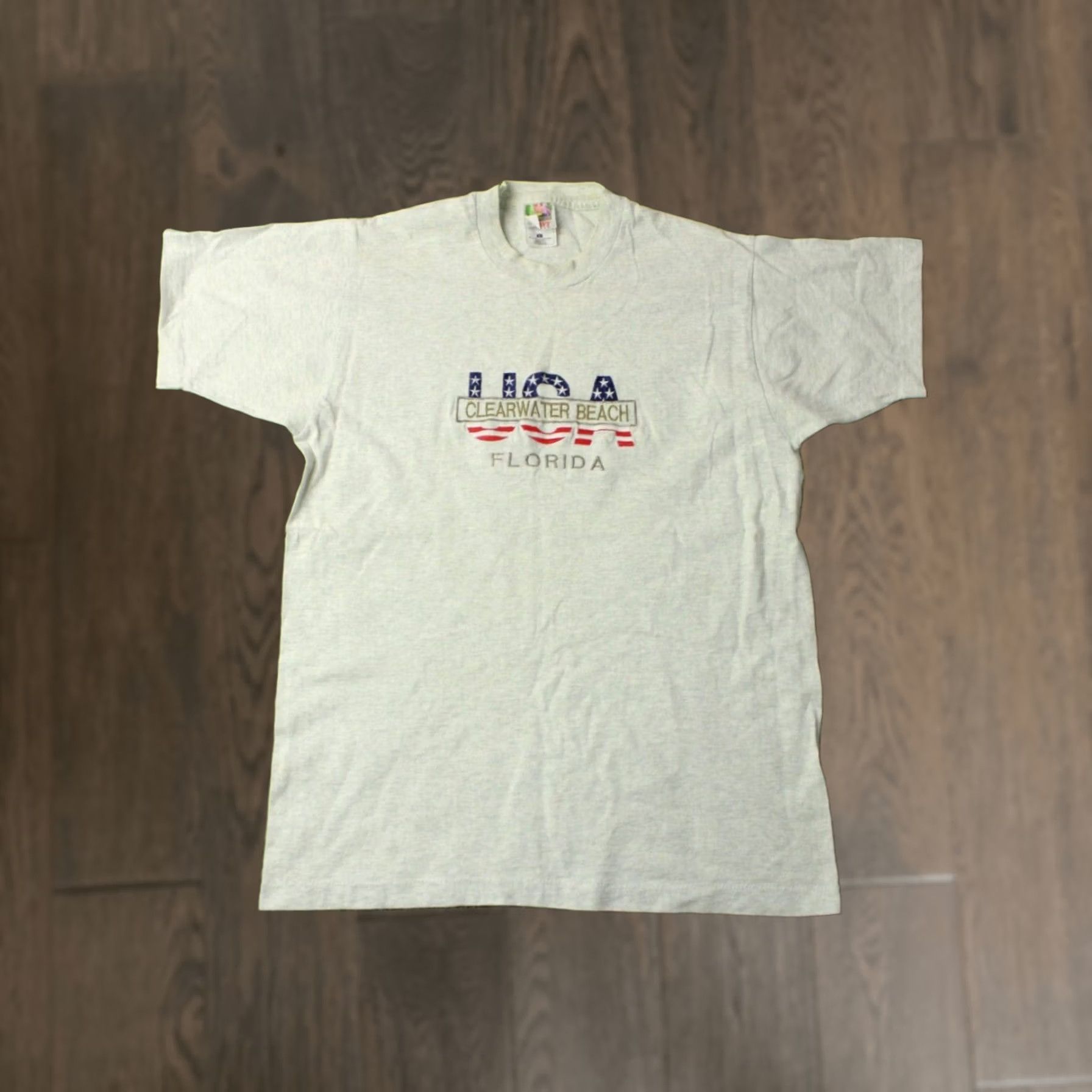 Fruit Of The Loom VINTAGE USA CLEARWATER BEACH FLORIDA BAND SHIRT JERSEY TEE SIZE L LARGE 2000'S Gray Mens Size US L / EU 52-54 / 3 - 1 Thumbnail