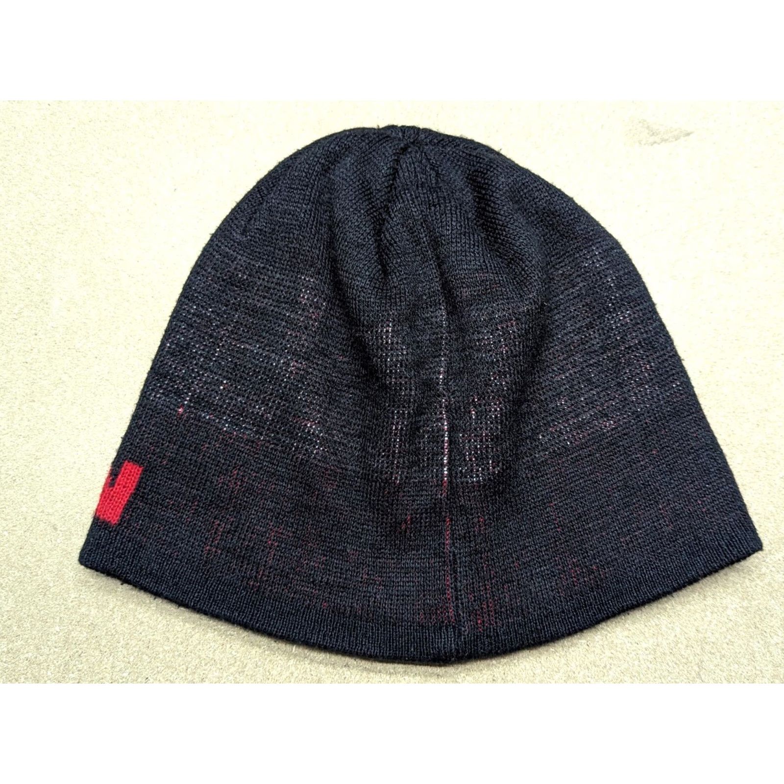 Vintage Wellensteyn Beanie Hat One Size Black Red Promo Unisex Adults Knit Acrylic Stretch 3-4 Seasons Mens Women Girls Boys Size ONE SIZE - 2 Thumbnail