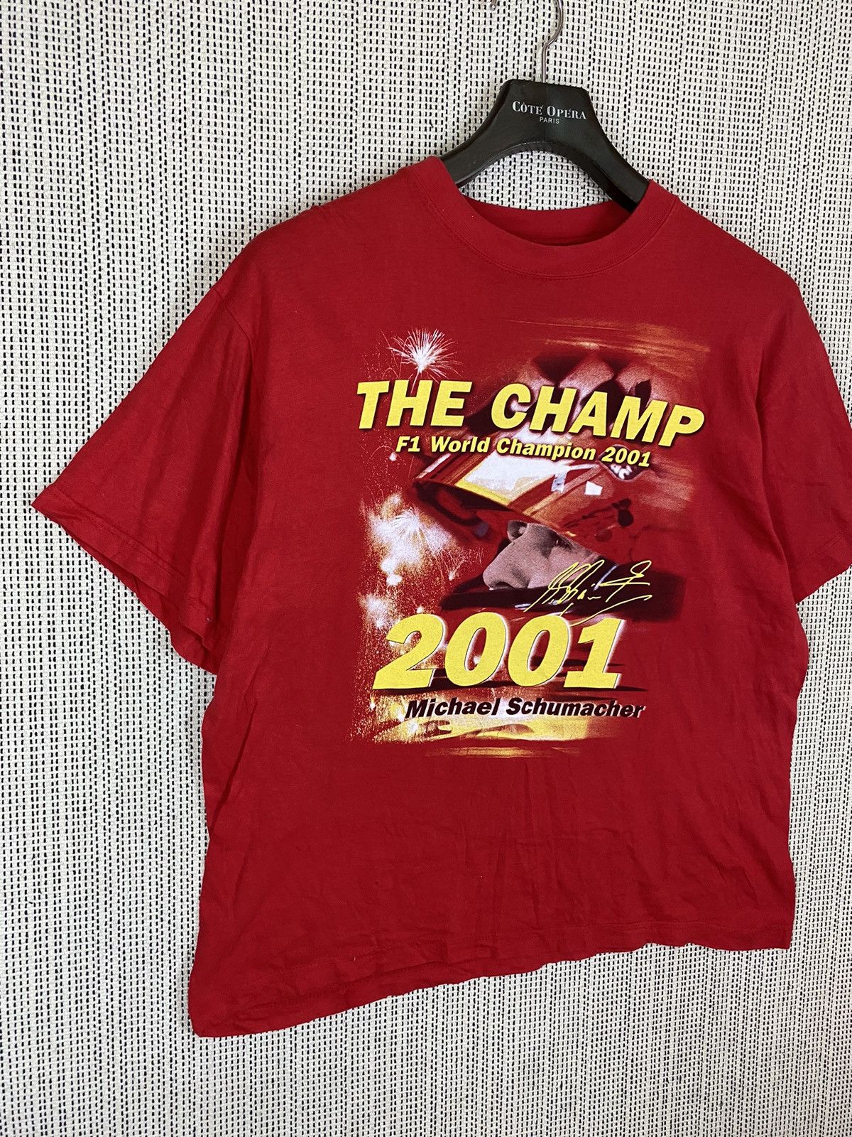 Ferrari × Formula 1 The champ f1 world champion 2001 michael schumacher tshirt Size US L / EU 52-54 / 3 - 2 Thumbnail