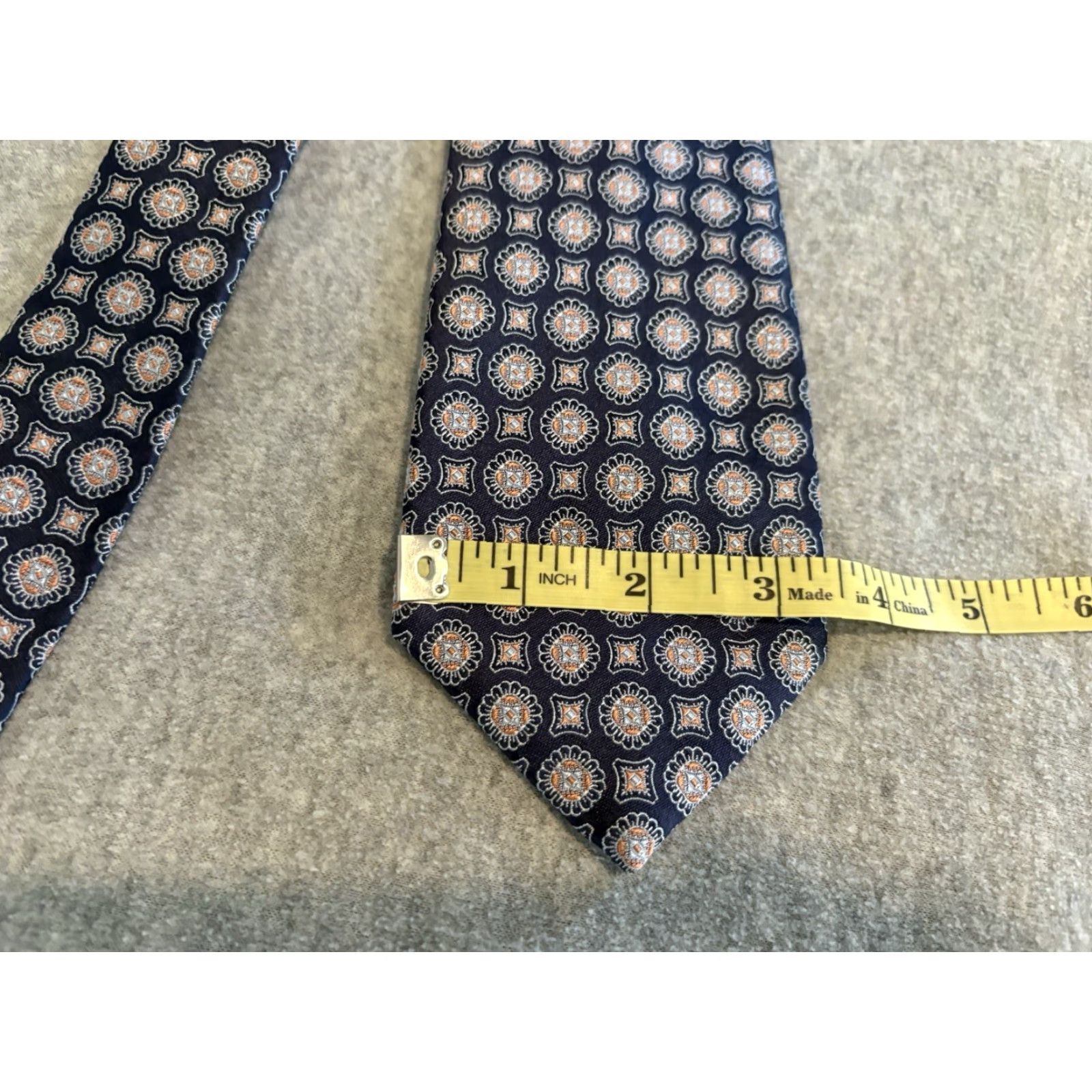 Isaia ISAIA Napoli Silk Tie Men Blue Silk 58 inch Classic 57-60 Italy Tie Size ONE SIZE - 3 Thumbnail