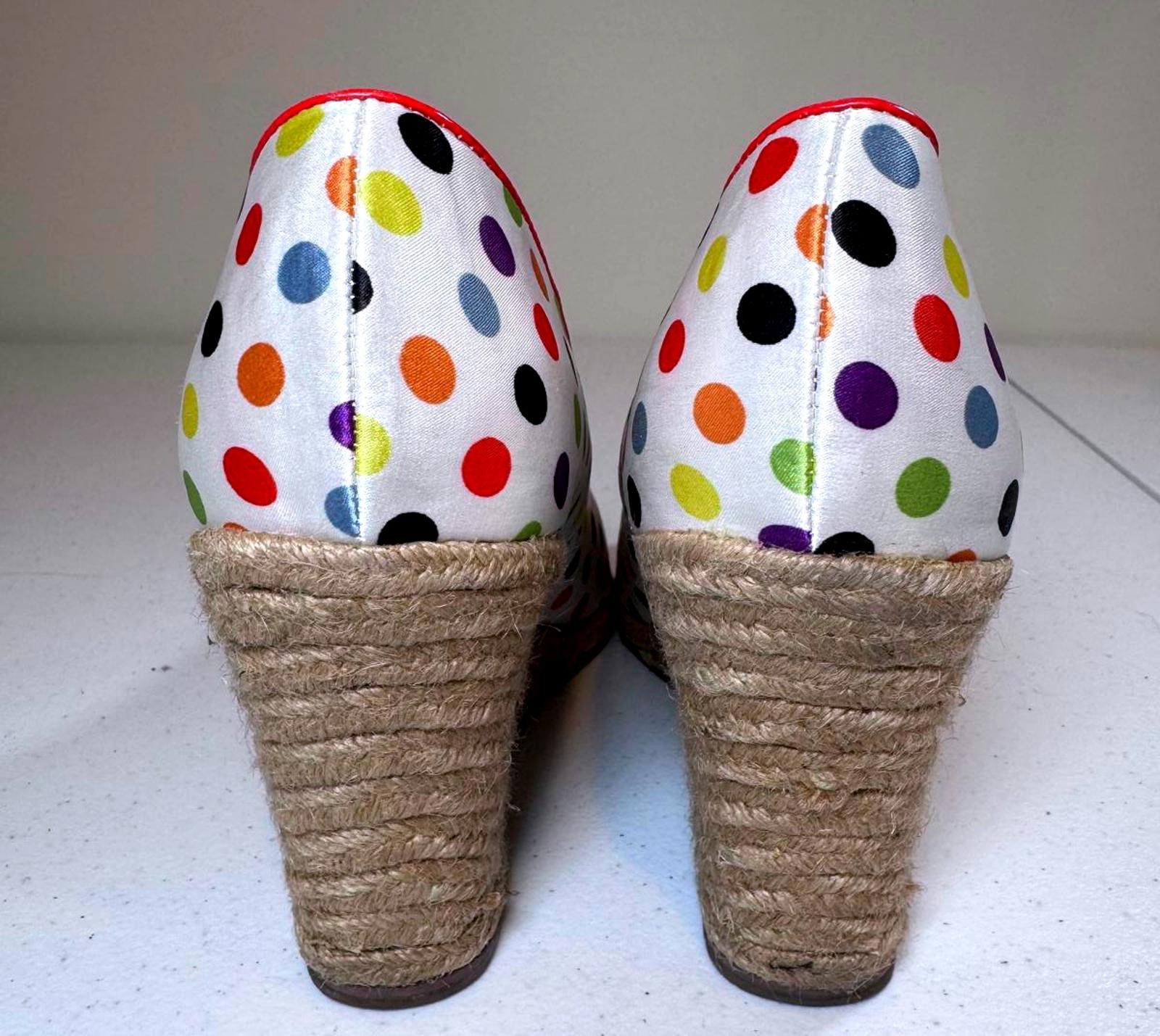 Steve Madden Steve Madden Multi-Color Polka Dot Wedge Heels Size US 10 / IT 40 - 3 Thumbnail