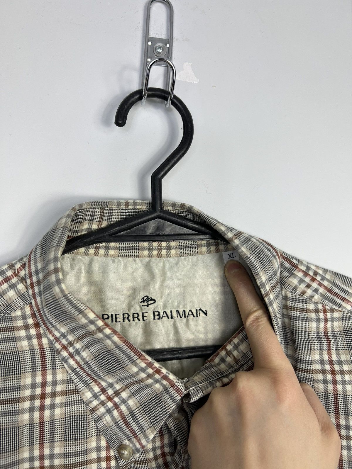 Pierre Balmain Pierre Balmain Vintage 90's Plaid Shirt with Spare Buttons Size US XL / EU 56 / 4 - 3 Thumbnail