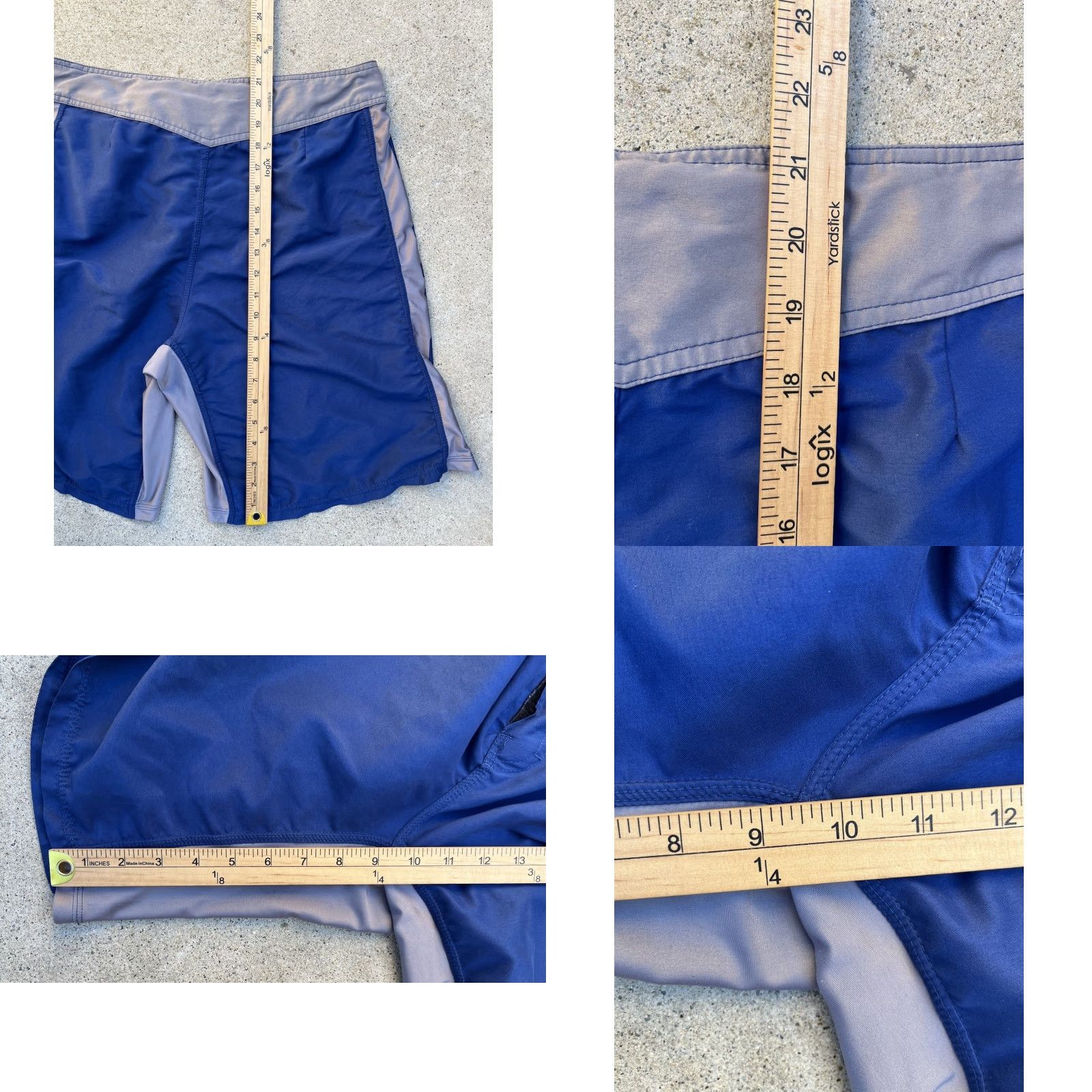 Vintage Men's Clinch Gear Shorts Blue Police Spell-Out 32 MMA Grappling No Gi Active BJJ Coral? Size US 32 / EU 48 - 9 Thumbnail