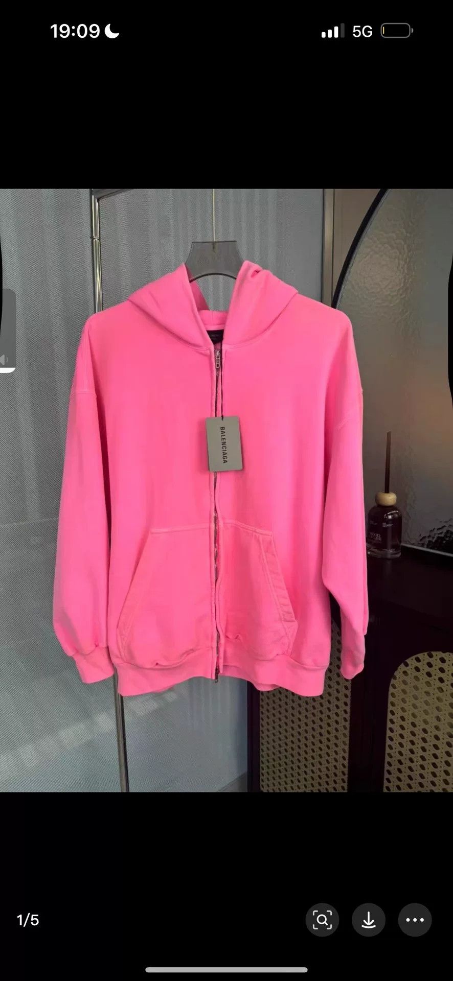 Balenciaga Balenciaga SS23 Pink Logo Zip Hoodie Size US XS / EU 42 / 0 - 1 Thumbnail