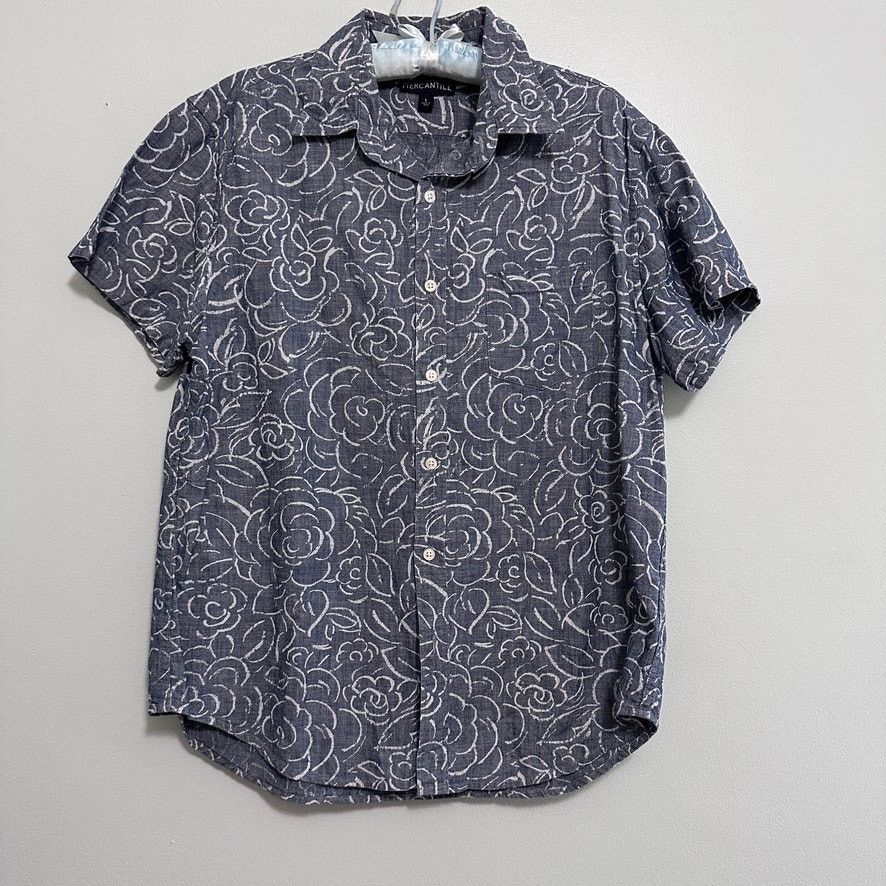 J.Crew J Crew gray abstract floral print short sleeve button down Size US L / EU 52-54 / 3 - 2 Thumbnail