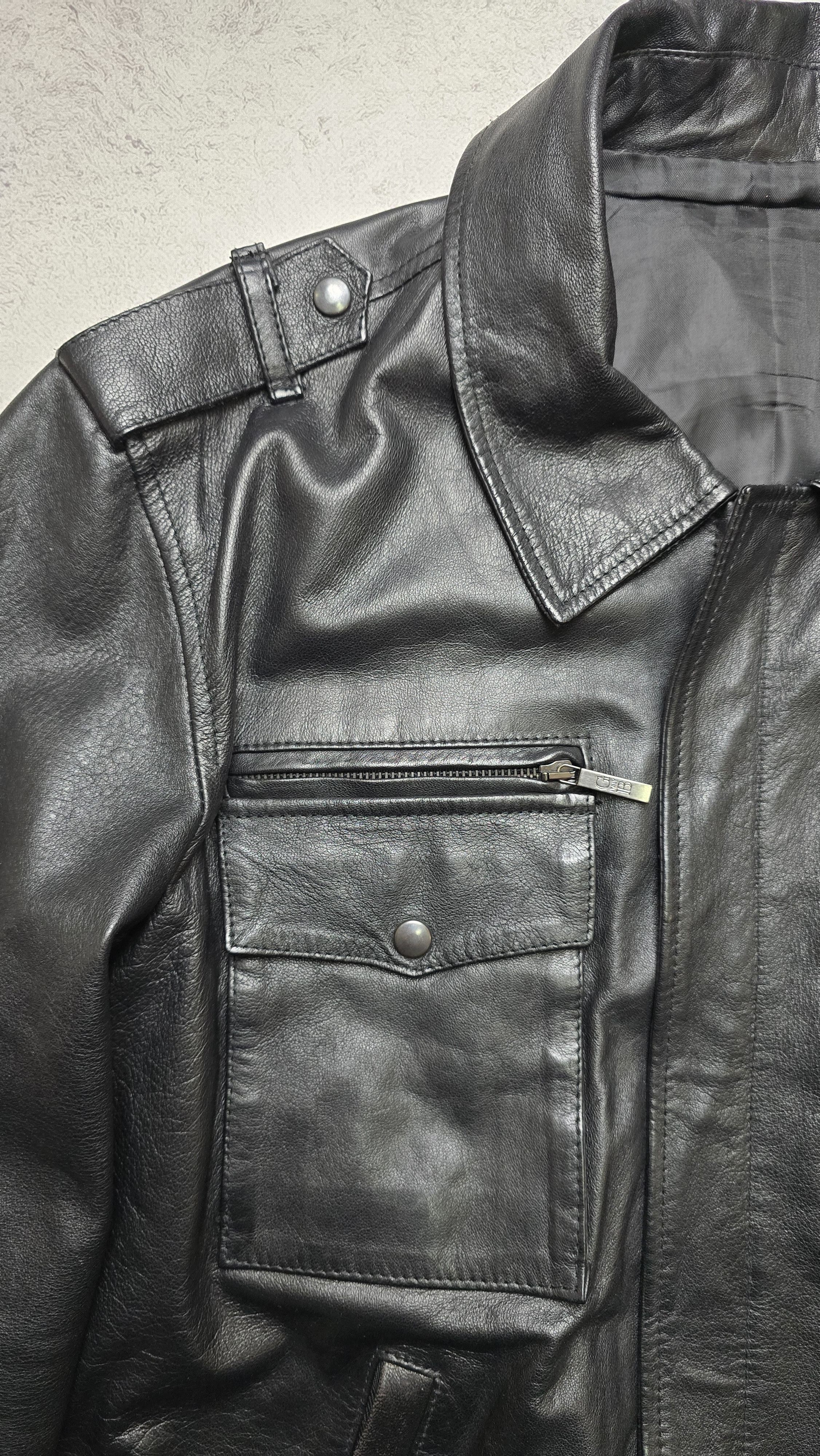 Other Floriani Vera Pelle Leather Bomber Jacket Full Zip Military Size US XL / EU 56 / 4 - 9 Thumbnail