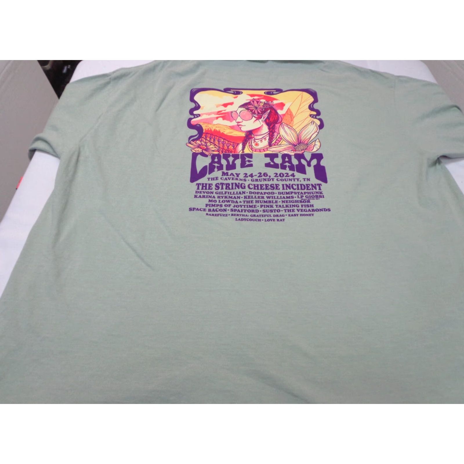 Comfort Colors Cave Jam 2024 Comfort Colors T-Shirt Green 3XL Men Short Sleeve Round Neck Cave Jam 2024 Concert T Shirt Mens Size US XXL / EU 58 / 5 - 3 Thumbnail