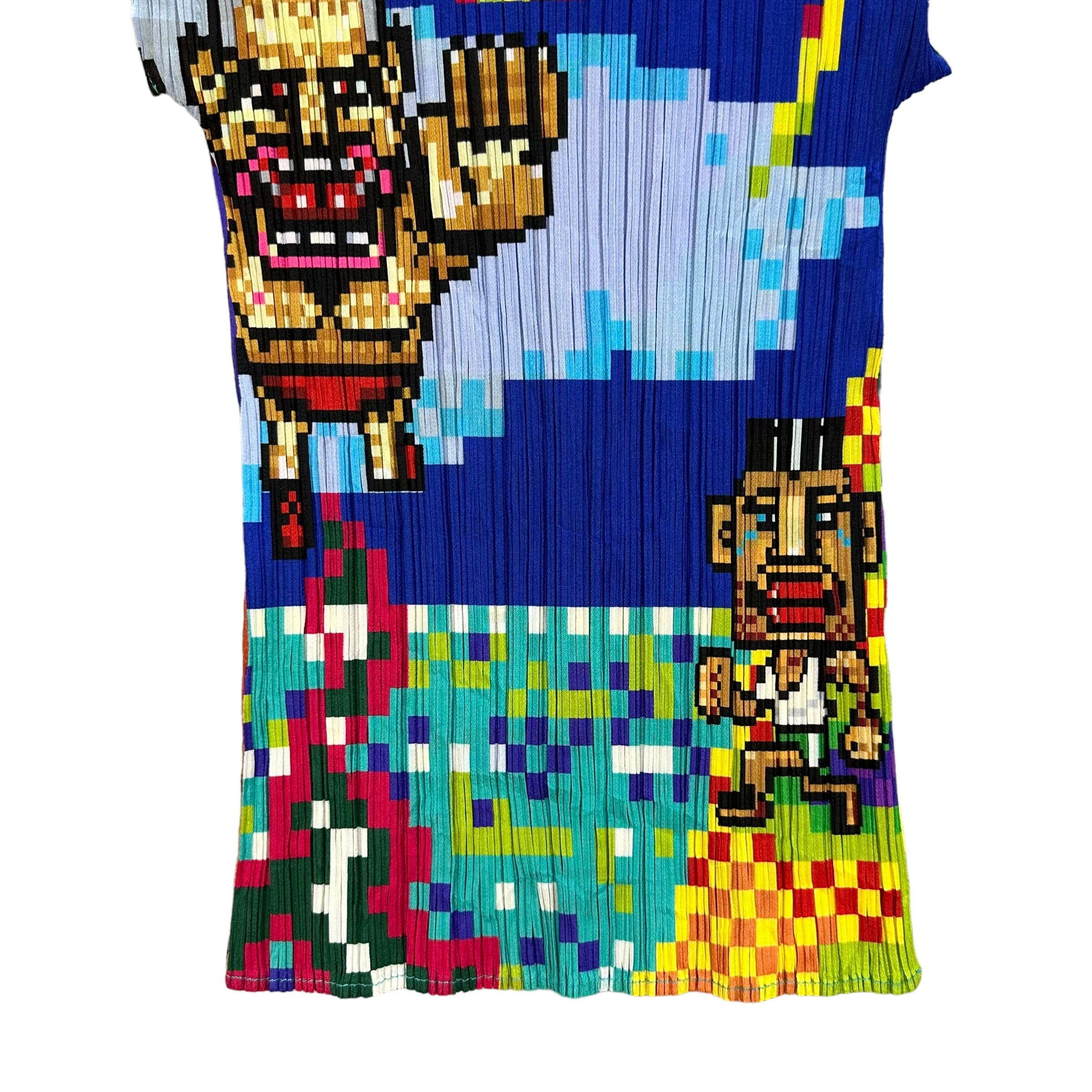 Pleats Please Issey Miyake Pleats Please Digital Game Graphic Overprint Tops #A32-0730 Size US M / EU 48-50 / 2 - 3 Thumbnail