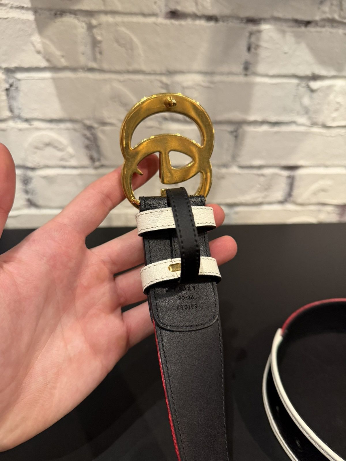 Adidas × Gucci Gucci x Adidas Leather Belt Size 32 - 9 Thumbnail