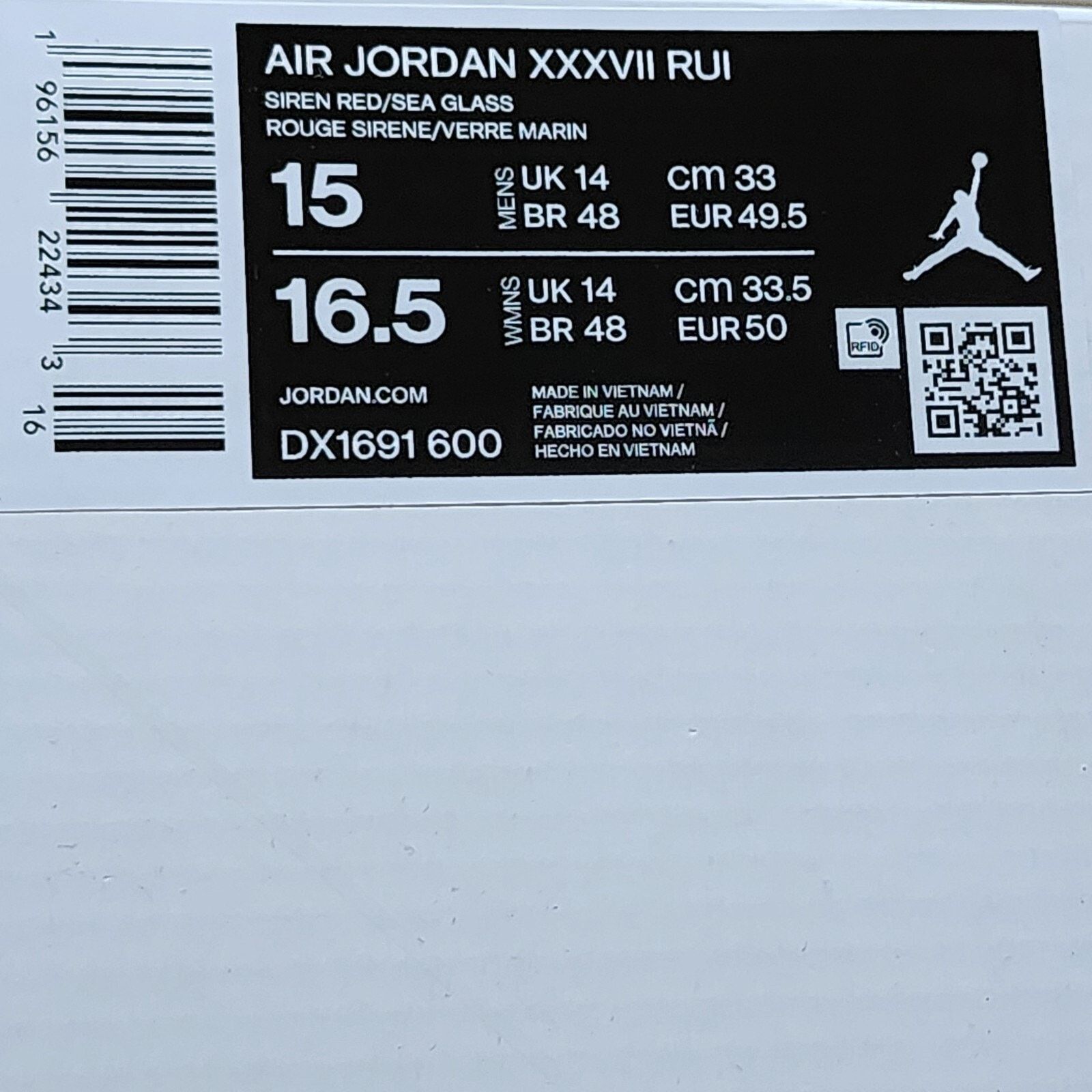 Jordan Brand Air Jordan 37 x Rui Hachimura Siren Red Brand New Sz 15 Size US 15 / EU 48 - 11 Thumbnail