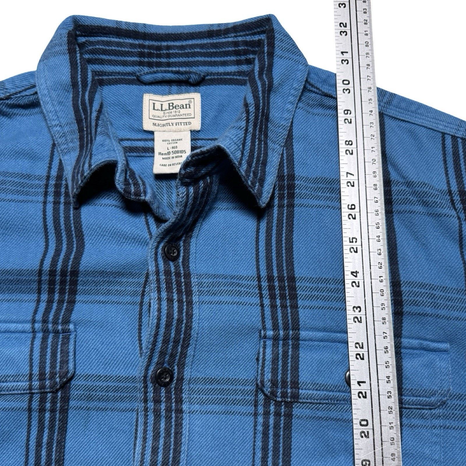 L.L. Bean LL Bean Button Shirt Mens L Blue Plaid Fleece Lined Flannel Size US M / EU 48-50 / 2 - 5 Thumbnail
