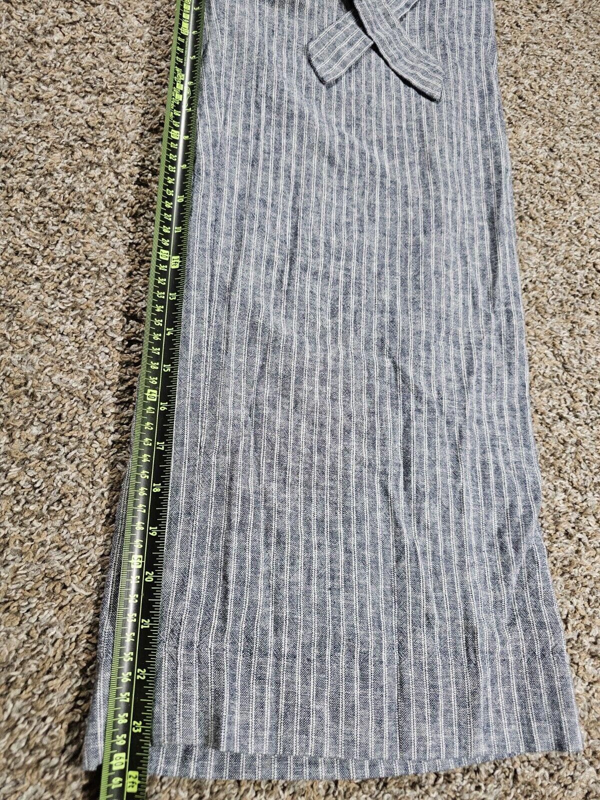 Banana Republic Banana Republic Tie Waist Pape Blue CMB pants 6 Linen Blend Size 28" / US 6 / IT 42 - 7 Thumbnail