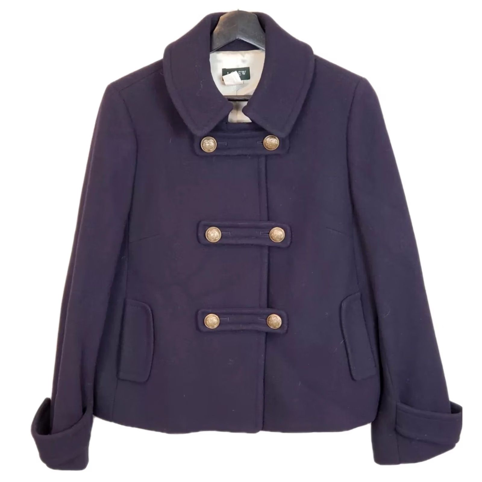J.Crew VINTAGE J.Crew Stadium Cloth Winnie Jacket Peacoat Navy Wool Women's Size 6 Size M / US 6-8 / IT 42-44 - 2 Thumbnail