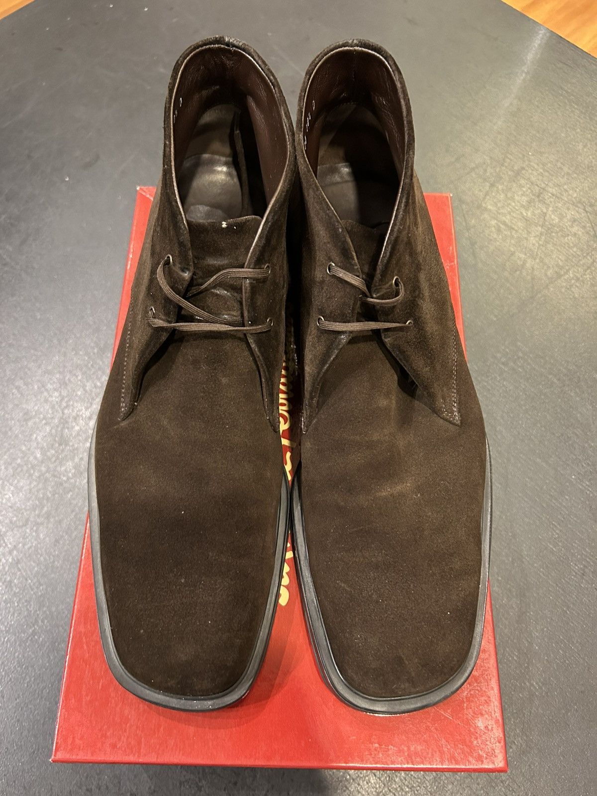 Salvatore Ferragamo Salvatore Ferragamo Suede Mid Boots Size US 10.5 / EU 43-44 - 4 Thumbnail