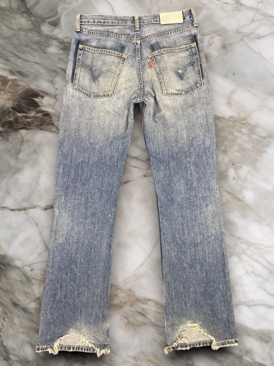 Levi's vintage levis 517 white label bootcut flare denim Size US 33 - 2 Thumbnail