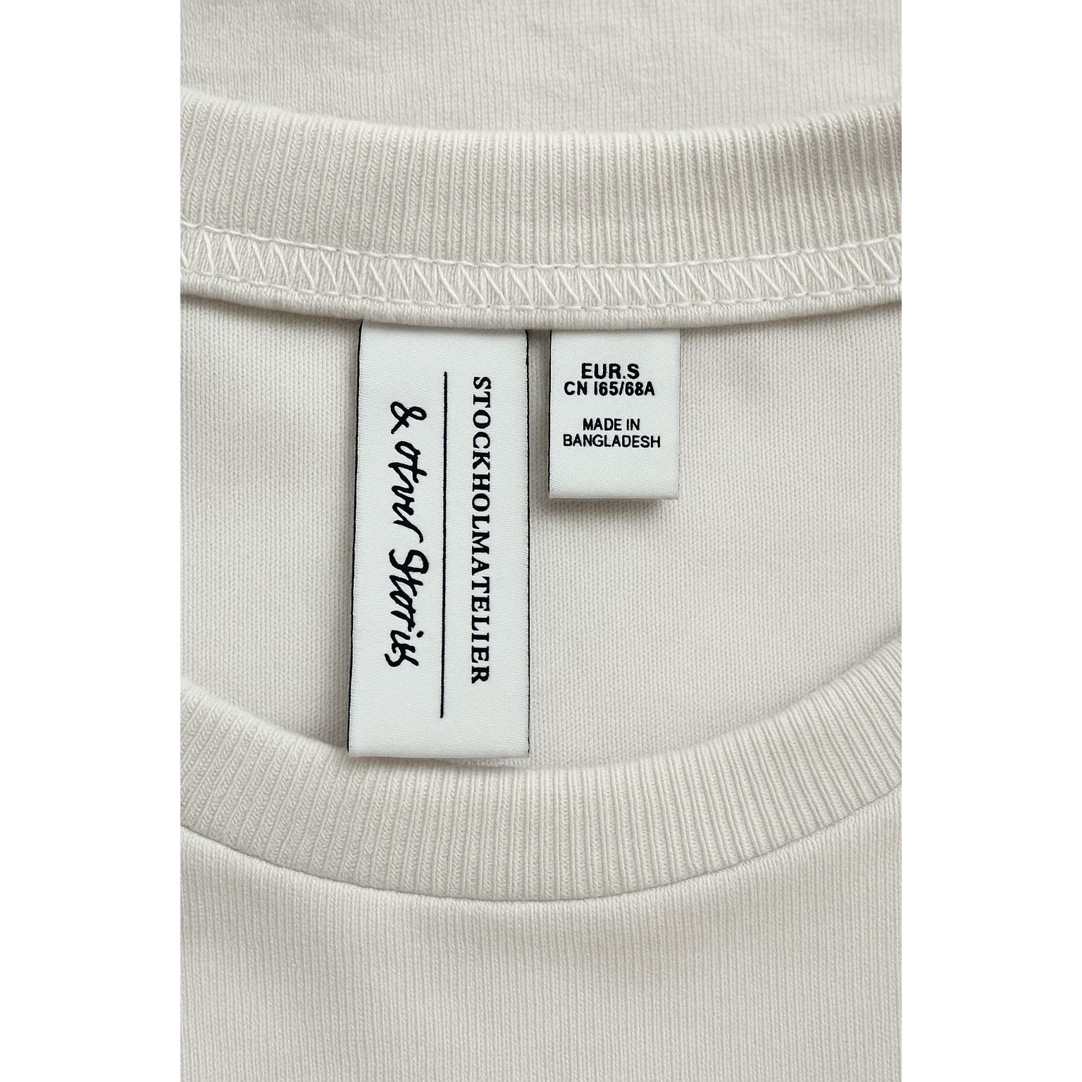 & Other Stories & Other Stories White Ribbed Fitted T-Shirt | Short Sleeve T Size S / US 4 / IT 40 - 6 Thumbnail