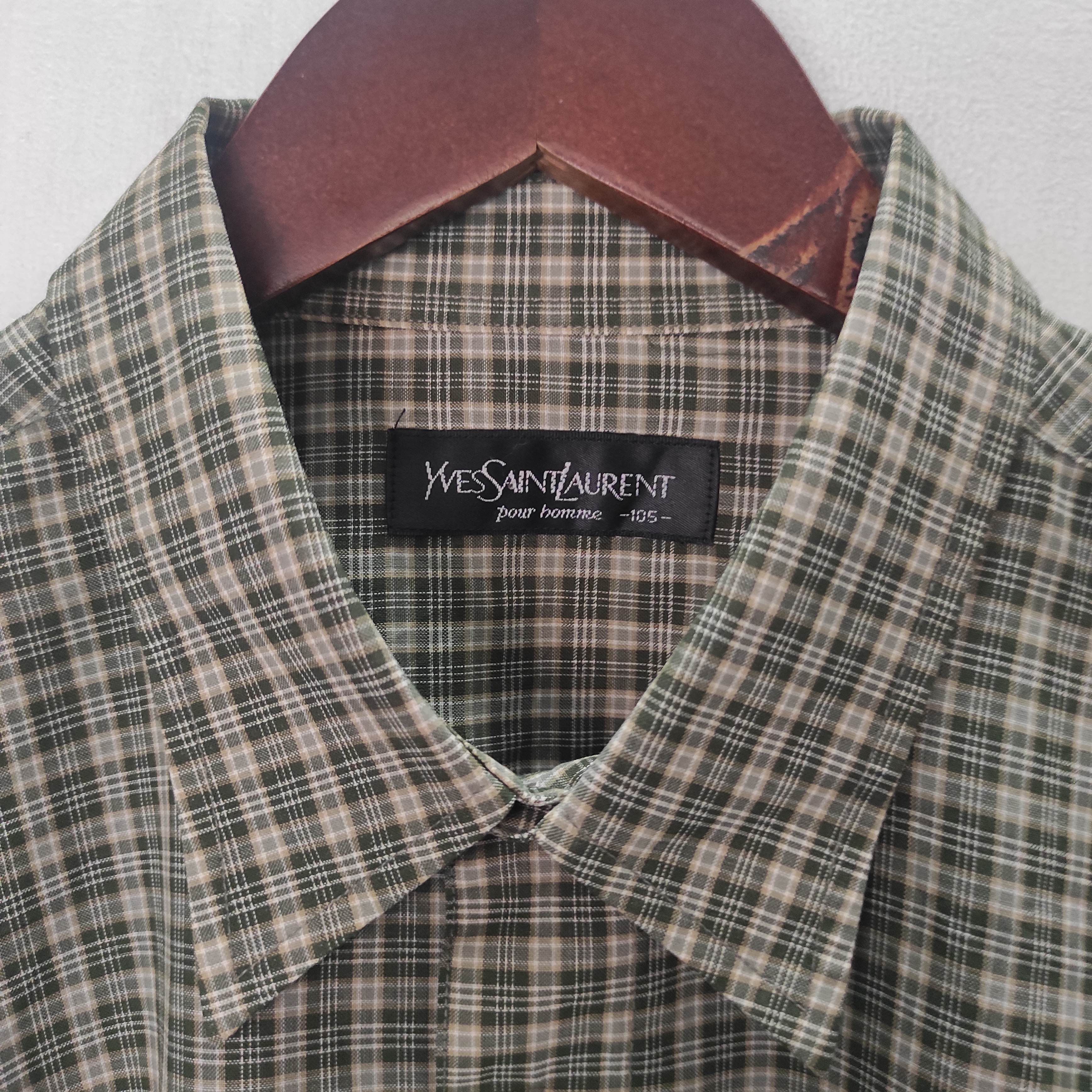 Yves Saint Laurent YSL Yves Saint Laurent Check Plaid Single Pocket Shirt Size US L / EU 52-54 / 3 - 7 Thumbnail