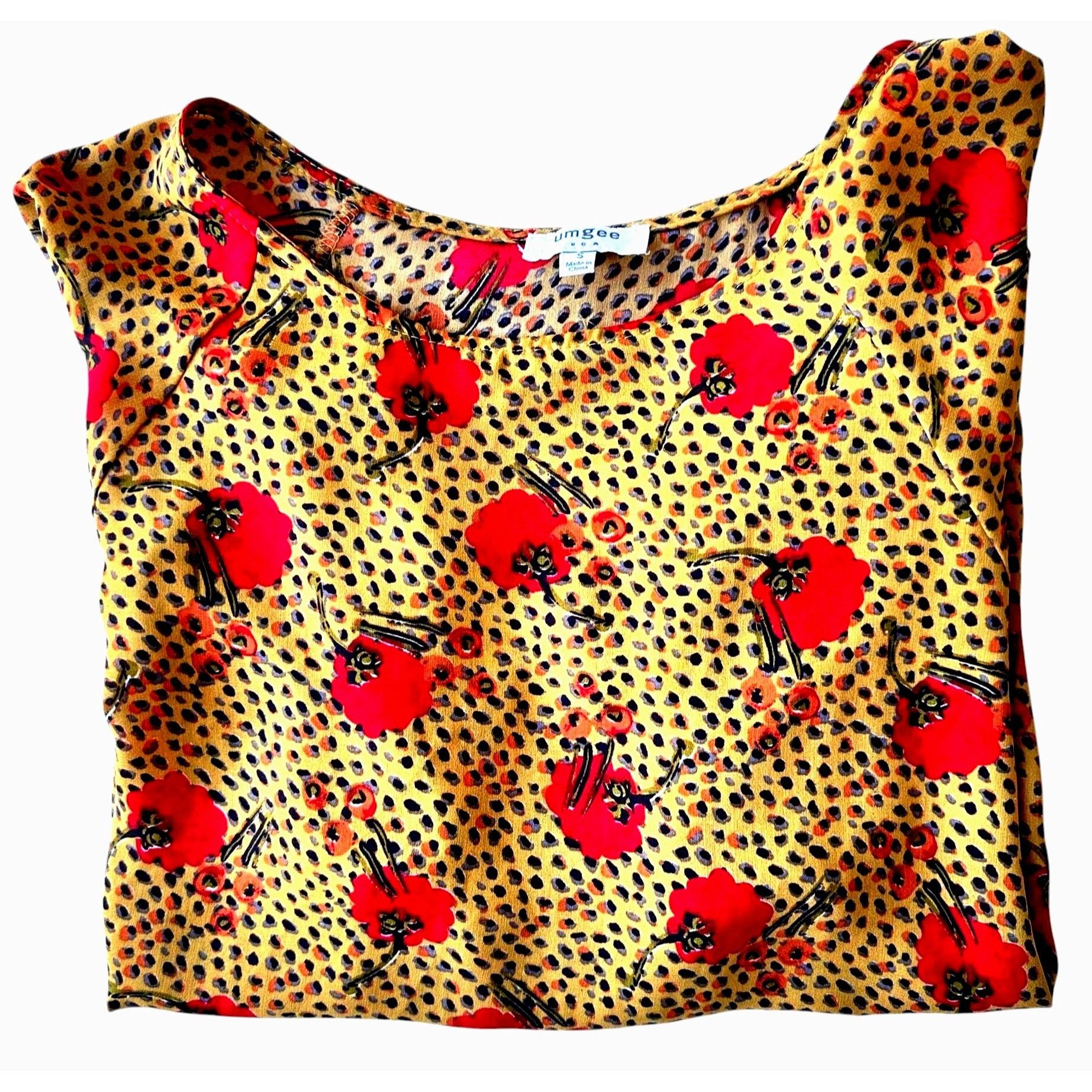 Other Umgee Leopard Print Top Poppies Small Flutter Sleeves Size S / US 4 / IT 40 - 11 Thumbnail