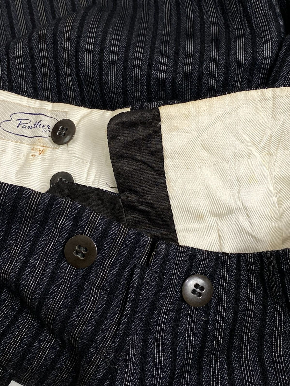 Japanese Brand 🇯🇵Vtg 1960s🇯🇵 Pleated Pants Shorts Pinstripe Heavyweight Wool Size US 30 / EU 46 - 7 Thumbnail