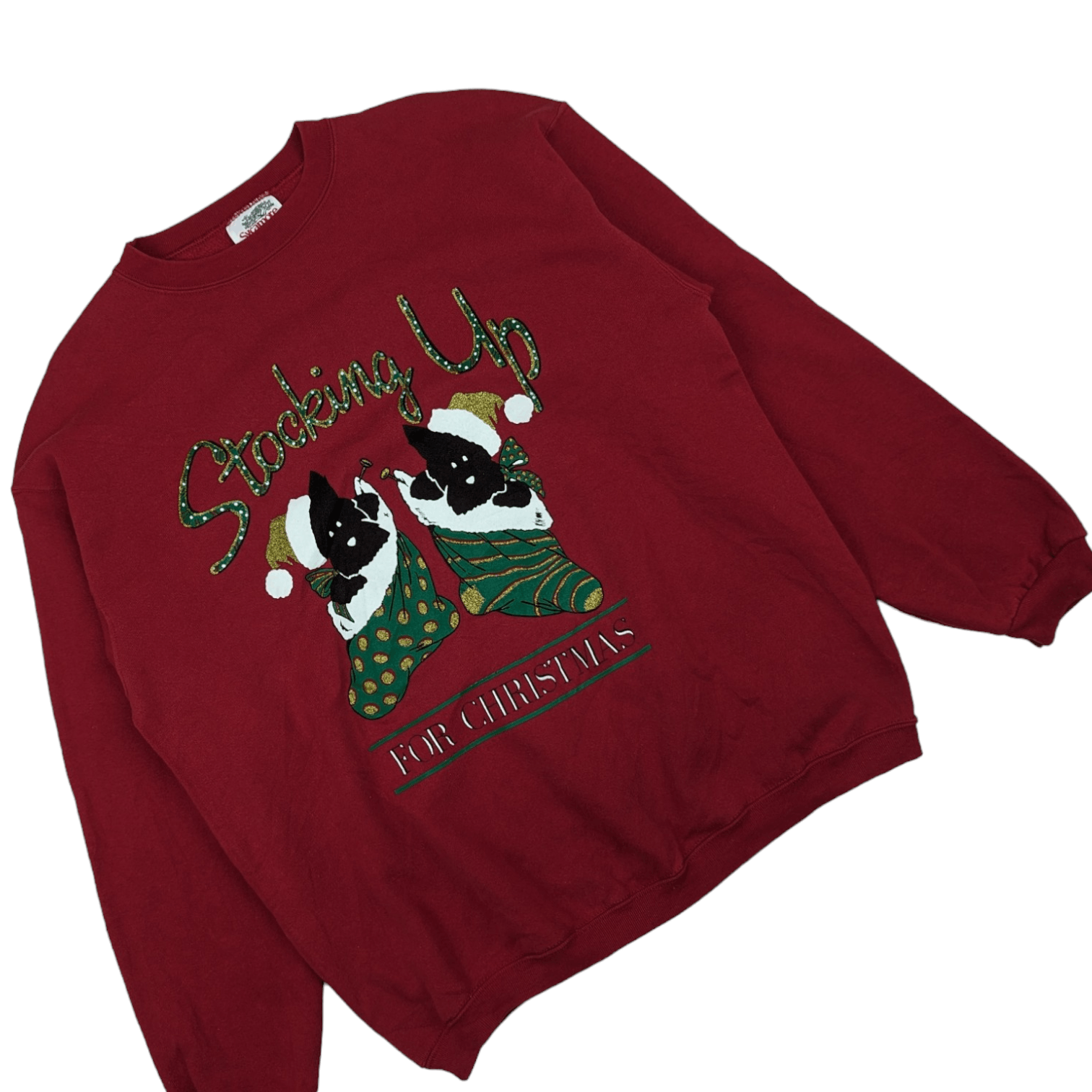 Vintage Vintage 90's MERRY CHRISTMAS Winter Holiday Jumper Size US XL / EU 56 / 4 - 3 Thumbnail