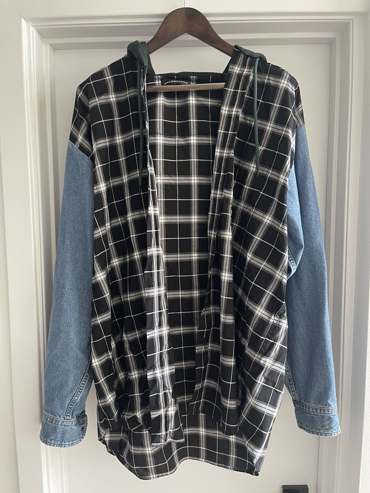 Balenciaga Balenciaga Hybrid 3-in-1 Vest + Hoodie Shirt Size US XL / EU 56 / 4 - 5 Thumbnail