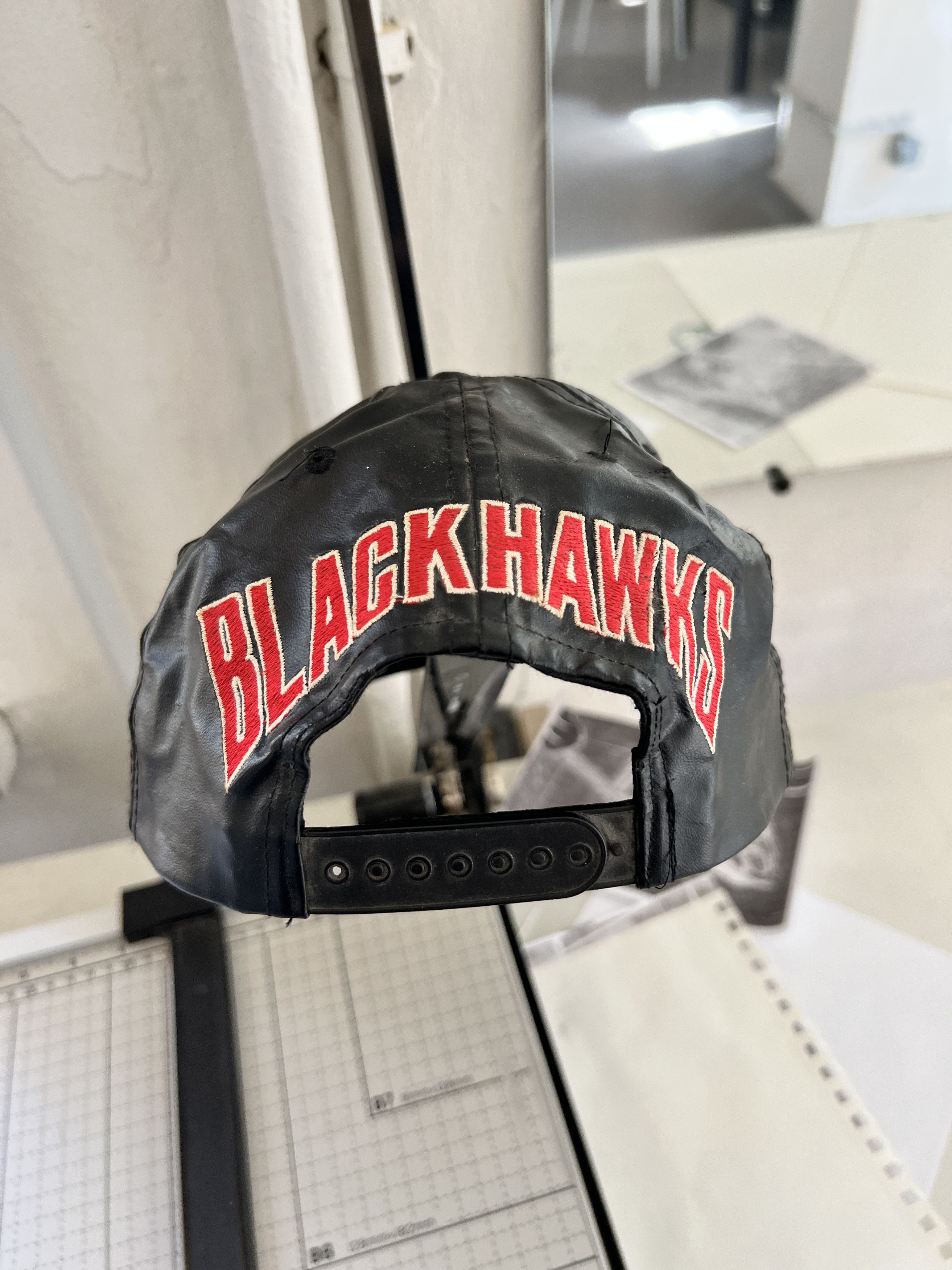 NHL Vintage Rare Leather Trucker Cap 1980s Size ONE SIZE - 4 Thumbnail