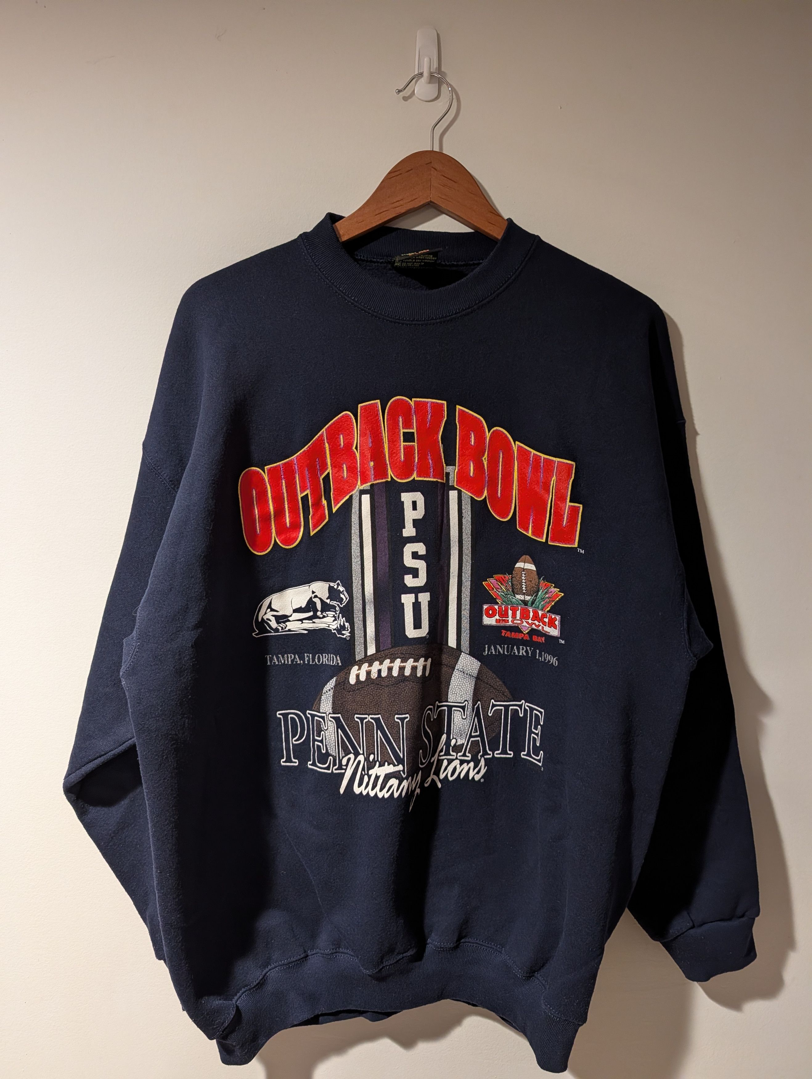NCAA VTG 1996 Penn State Nittany Lions Outback Bowl Crewneck Size US XL / EU 56 / 4 - 1 Thumbnail