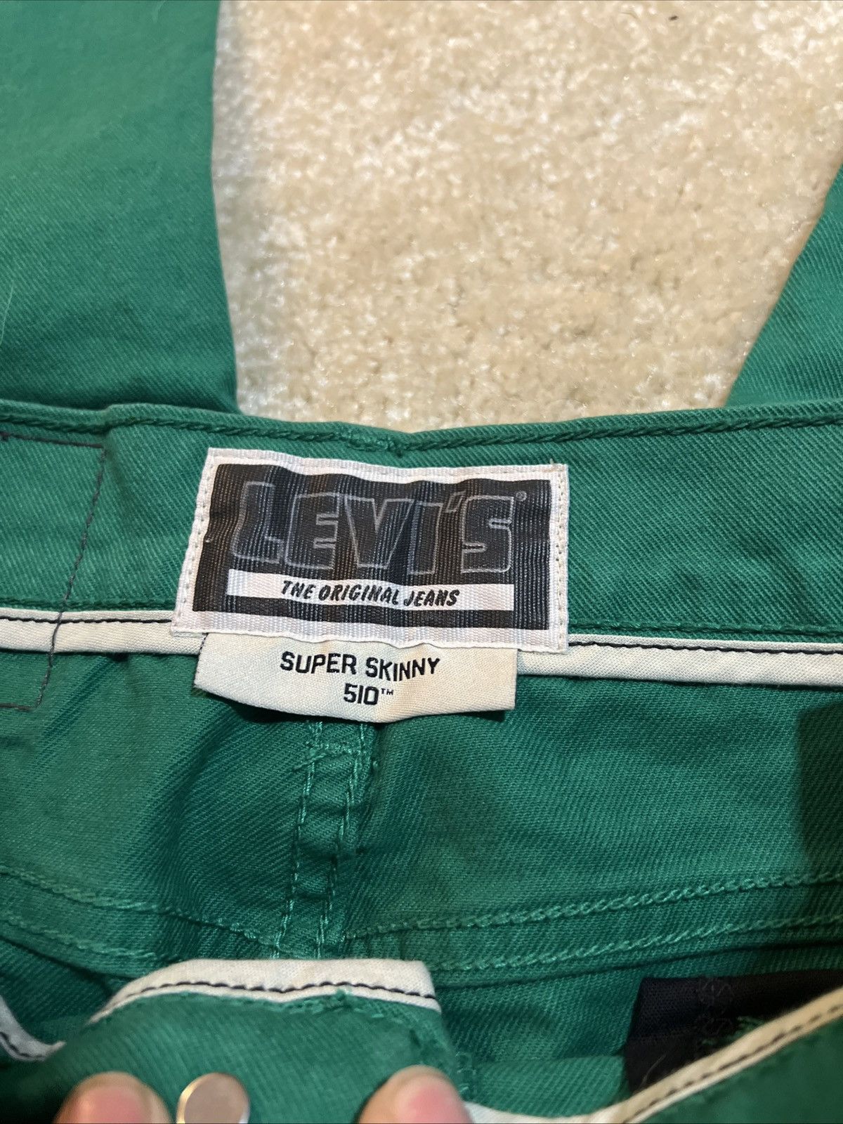 Levi's 510 Levi’s Strauss Skinny Jeans Green Denim Jeans 28x30 Size US 28 / EU 44 - 6 Thumbnail