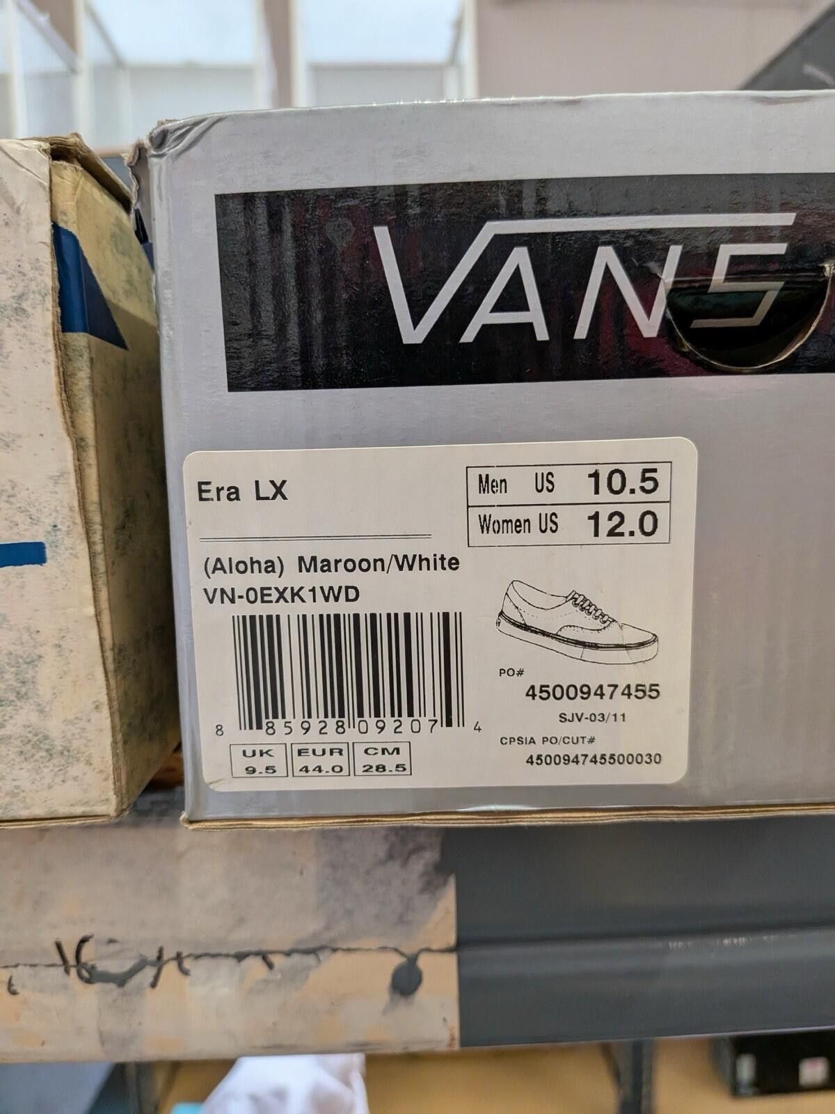 Vans Vans Era LX Aloha VN-0EXK1WD Maroon White US10.5 Size US 10.5 / EU 43-44 - 7 Thumbnail