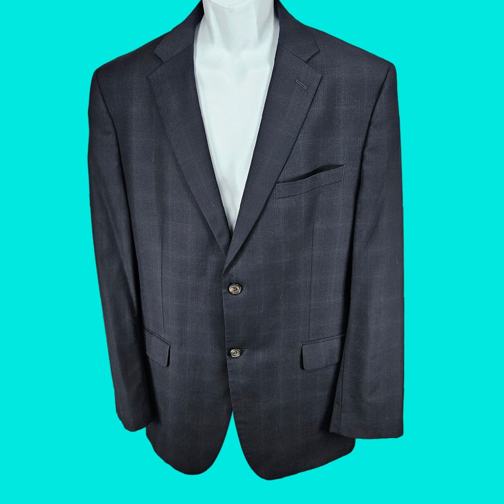 Ralph Lauren Ralph Lauren Sport Coat Navy 100% Wool 2 Button Notch Blazer 44R Men Single-Breasted Size 44R - 1 Thumbnail