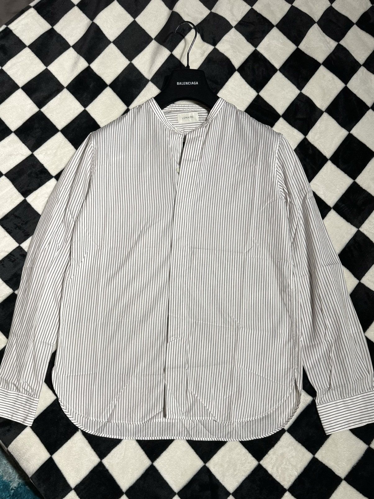 Lemaire MANDARIN COLLAR DRESS SHIRT COTTON BUTTON UP Size US M / EU 48-50 / 2 - 1 Thumbnail