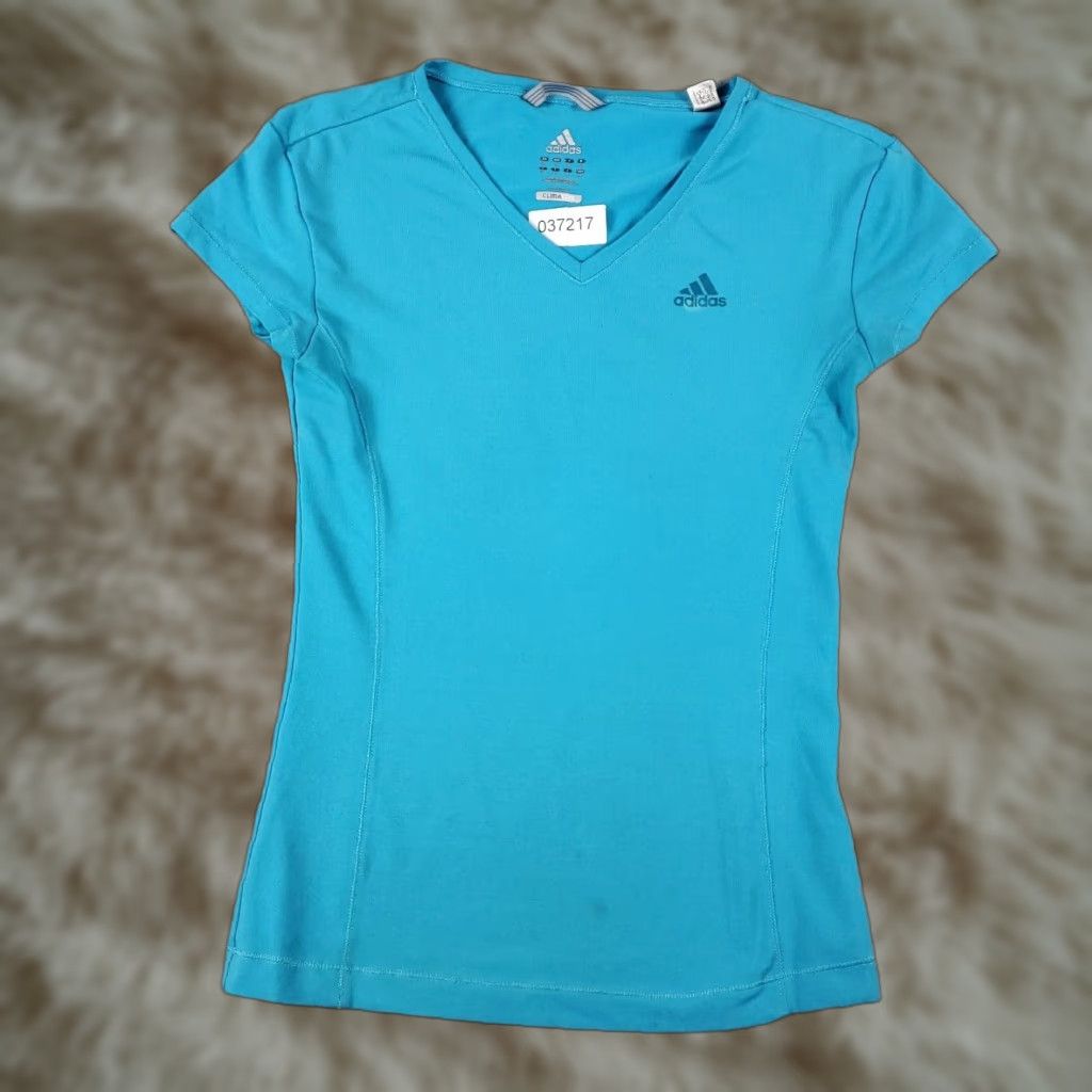 Adidas VINTAGE Adidas Women's T-Shirt Small Blue Casual Cotton Logo 90s Womens Size S / US 4 / IT 40 - 1 Thumbnail