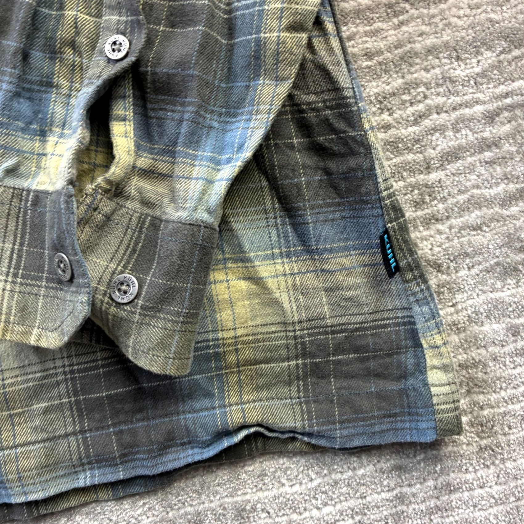 Vintage Kuhl Shirt Mens 2XL Green Plaid Dillingr Flannel Button-Up Long Sleeve Outdoor Casual Travel Workwear with Pockets Size US XXL / EU 58 / 5 - 6 Thumbnail