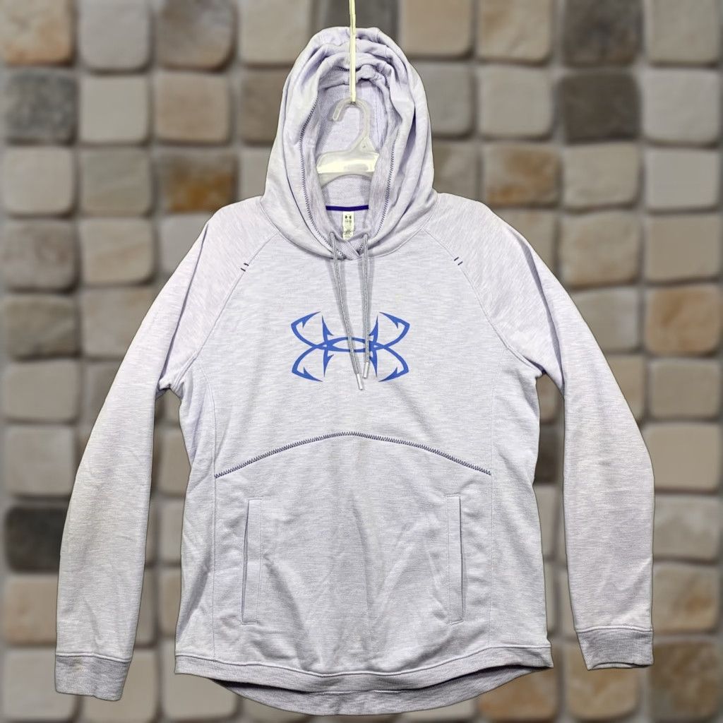 Under Armour Under Armour Women’s L Hooded Pullover Lightweight Sweatshirt Kangaroo Pocket Green Logo Pullover Women L Hoodie Sweatshirt Activewear Size L / US 10 / IT 46 - 1 Thumbnail